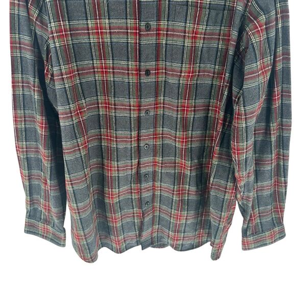 LL Bean Shirt Mens XL Tall Gray Plaid Soft Flannel Long Sleeve Traditional Fit - Picture 8 of 16